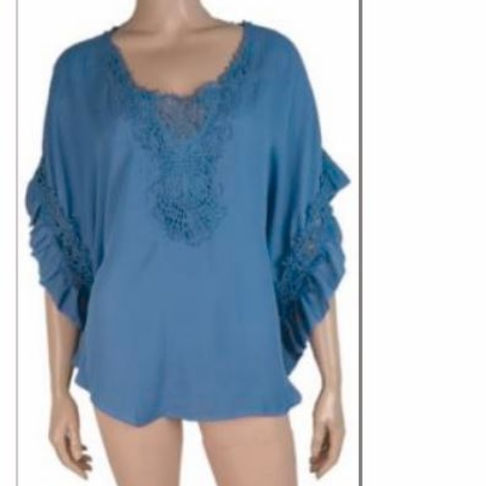 Blue Lacey Top